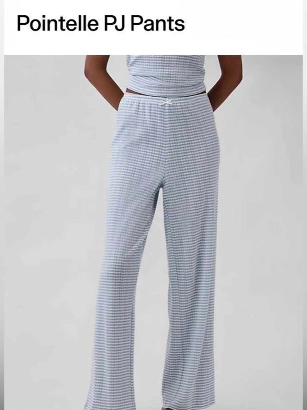 Gap Pointelle PJ Pants Striped Blue & White NWT